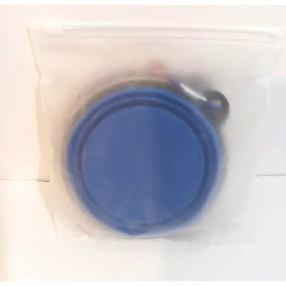 Collapsible Dog Bowl Red Blue Size Small Travel Food Water Dish Feeder Silicone